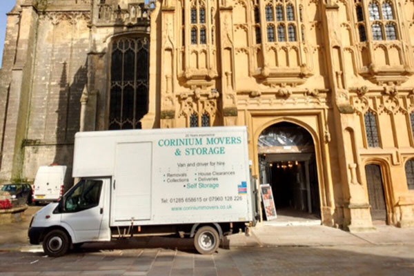One of our removels vans in Cirencester town centre